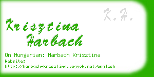 krisztina harbach business card